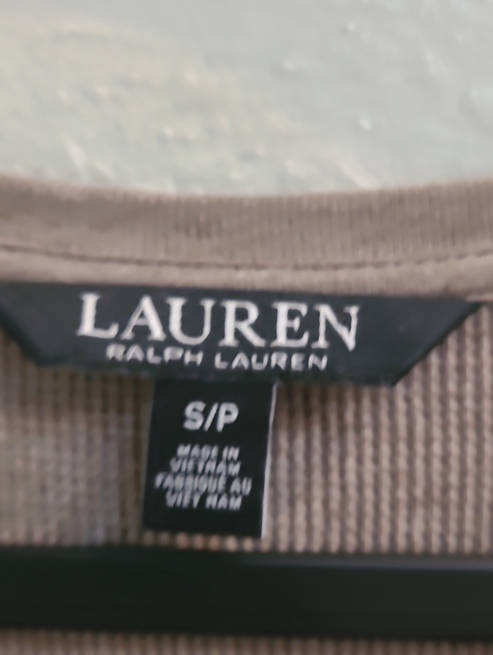 Lauren Ralph Lauren Black Label Taupe Short-Sleeve Midi Knit Dress Brown Small - Picture 4 of 9